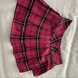 Pink Plaid Punk Skirt!